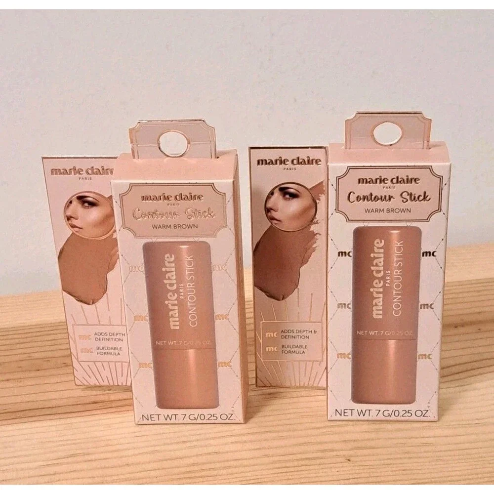 Marie Claire Contour Stick Warm Brown Bundle Of Two  .25 OZ. New In Box